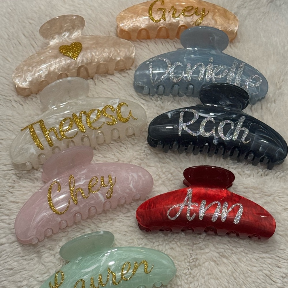 Personalized Claw Clips!!